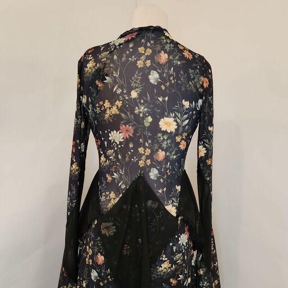 Dolls Kill Current Mood Floral Print Duster NWT SIZE S - Picture 5 of 10